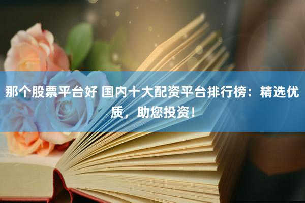 那个股票平台好 国内十大配资平台排行榜：精选优质，助您投资！