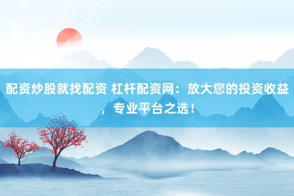 配资炒股就找配资 杠杆配资网：放大您的投资收益，专业平台之选！